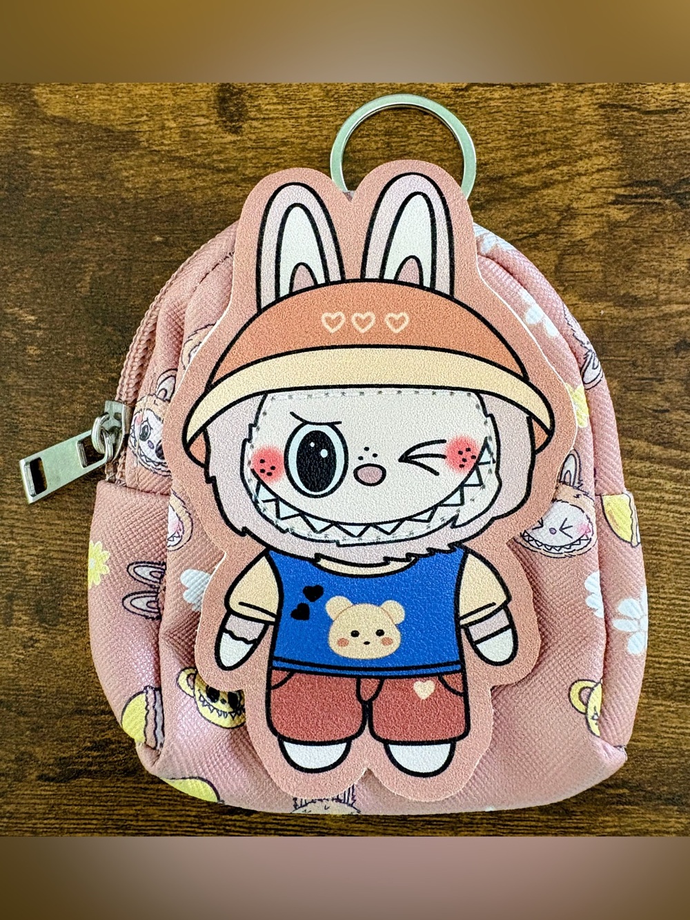 New Labubu Mini Backpack Keychain Bag Charm Accessory